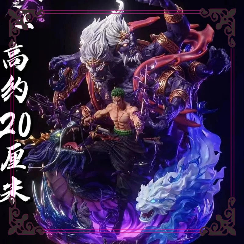 One Piece Anime Figure Lx Sauron Hand-Made King Hell Yan Mo Luo Luo Noah Model Statue Decoration Home Accessories Christmas Gift