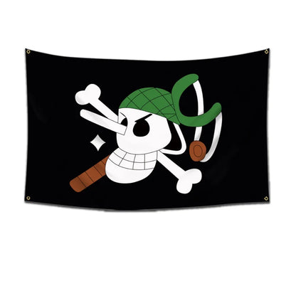 Anime One Piece Pirate Skull Flag Home Bedroom Wall Decor Banner Painting Luffy Straw Hat Pirates Flag Toys for Children Gift