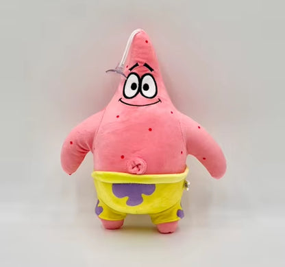 Anime Spongebob Squarepants Patrick Star Squidward Eugene H. Krabs Gary Kawaii Stuffed Plush Toys Keychain Birthday Gift for Kid