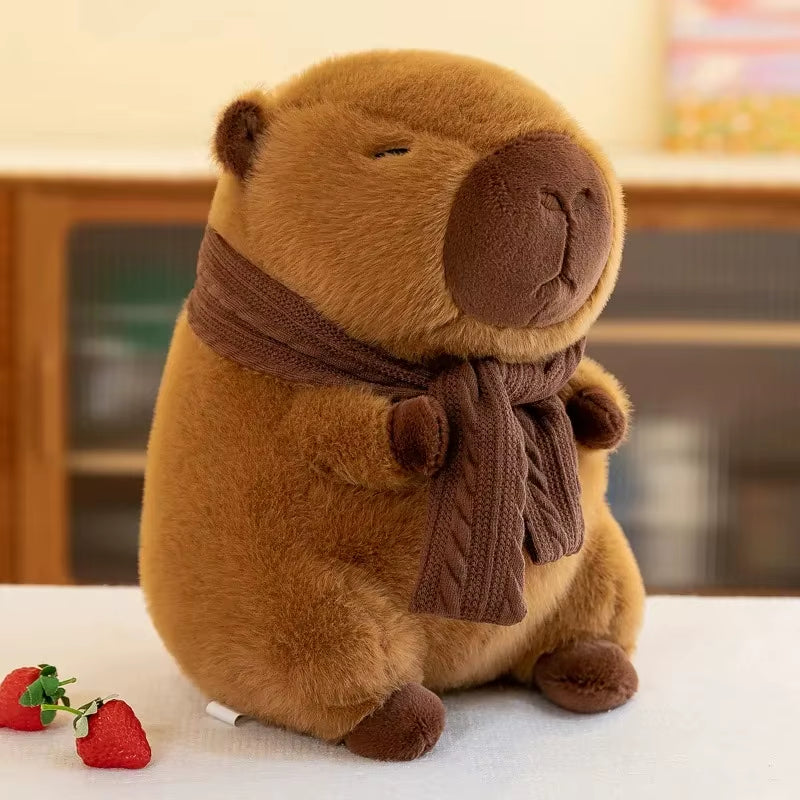 23Cm Capybara Plush Simulation Capibara Anime Fluffty Toy Cute Doll Stuffed Animals Soft Doll Plush Christmas Thanksgiving Gift