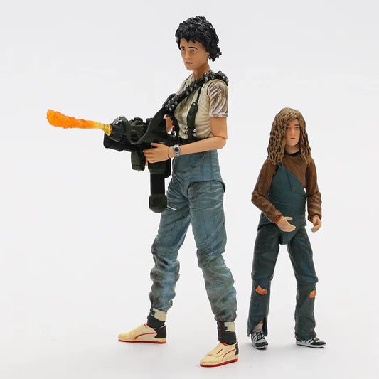NECA Aliens Ellen Ripley Rescuing Newt Deluxe 7In Action Figure Set