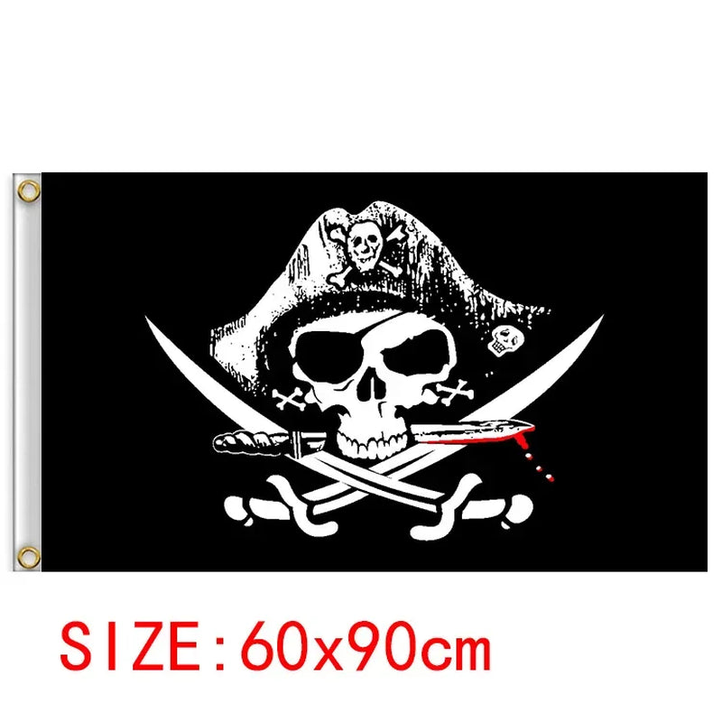 Anime One Piece Pirate Skull Flag Home Bedroom Wall Decor Banner Painting Luffy Straw Hat Pirates Flag Toys for Children Gift