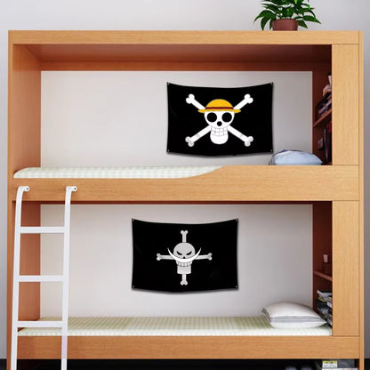 Anime One Piece Pirate Skull Flag Home Bedroom Wall Decor Banner Painting Luffy Straw Hat Pirates Flag Toys for Children Gift
