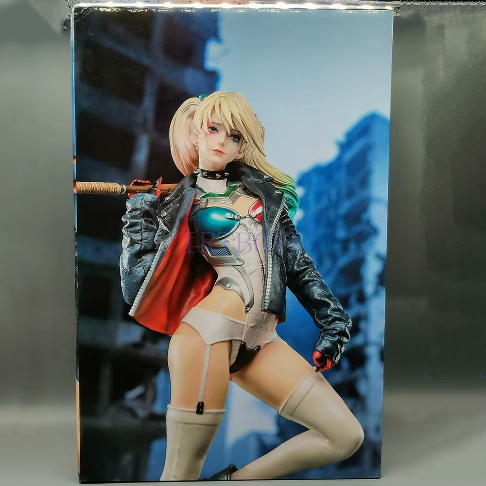 33Cm FANART GK Harley Quin Girls Toys Chinese Anime Figure PVC Game Action Figure Toy Game Collectible Model Doll