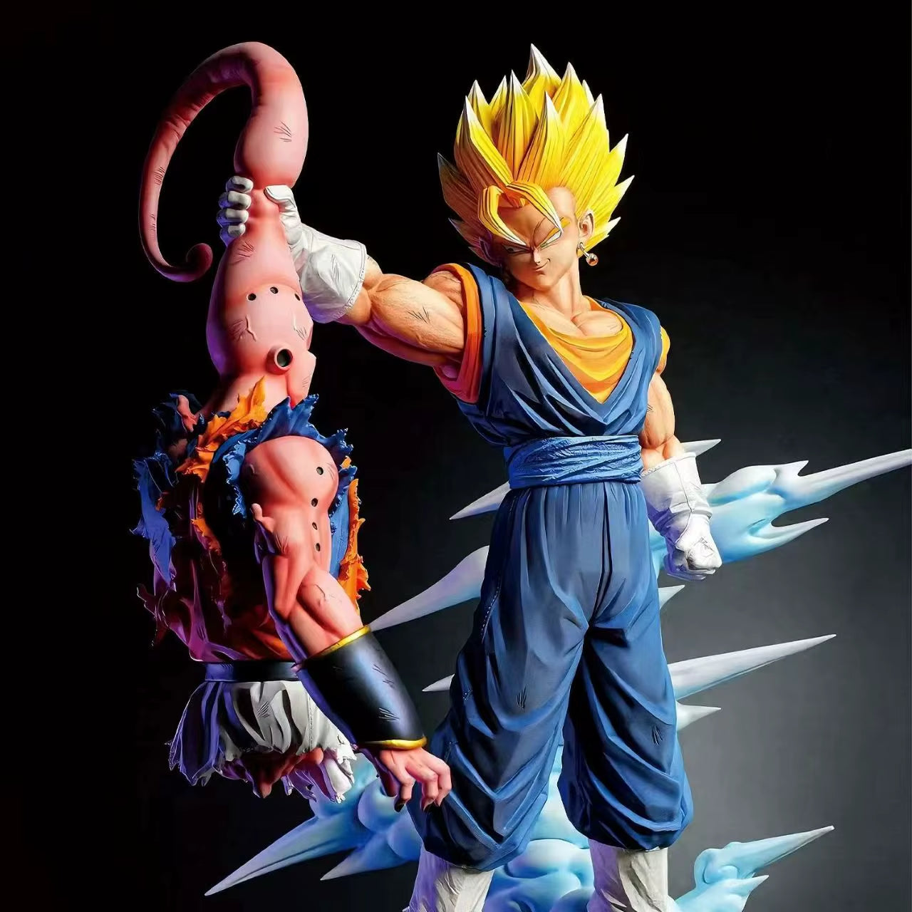 Anime Dragon Ball Z Vegito Vs Majin Buu Figure Replaceable Heads Super Saiyan Action Figures Gk Statue Collection Model Toy Gift