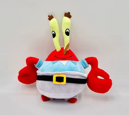 Anime Spongebob Squarepants Patrick Star Squidward Eugene H. Krabs Gary Kawaii Stuffed Plush Toys Keychain Birthday Gift for Kid