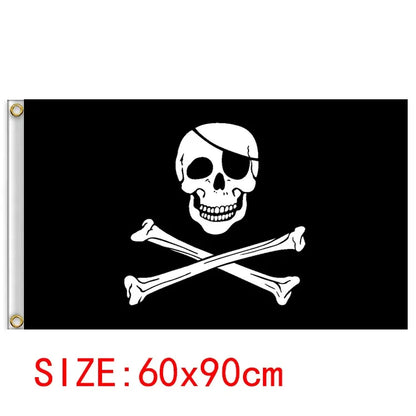 Anime One Piece Pirate Skull Flag Home Bedroom Wall Decor Banner Painting Luffy Straw Hat Pirates Flag Toys for Children Gift
