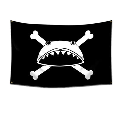 Anime One Piece Pirate Skull Flag Home Bedroom Wall Decor Banner Painting Luffy Straw Hat Pirates Flag Toys for Children Gift
