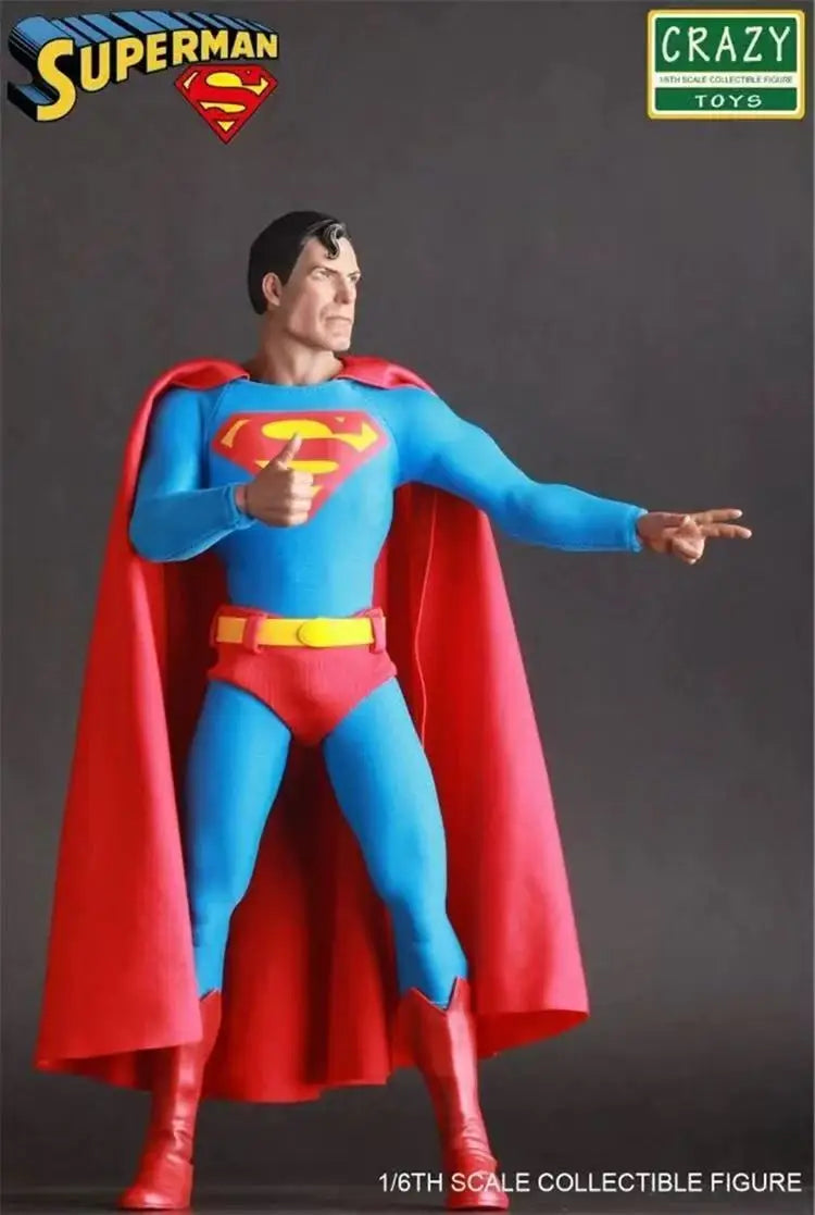 In Stock CRAZY TOYS 1/6 Scale Men Soldier Red Cloak Super Hero Blue Cloak Bat Masked Hero Full Set 12Inch Action Figure Gifts