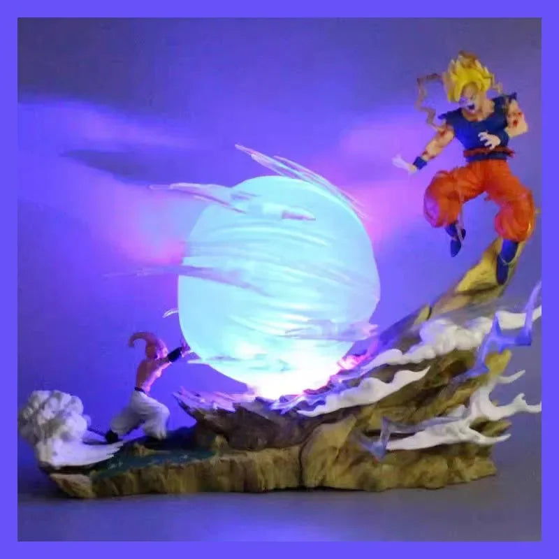 21Cm/8.2Inch Dragon Ball Z Doll Vs Goku Super Saiyan Spirit Bomb PVC Action Figure Collection Decoration Ornaments Toys Gift