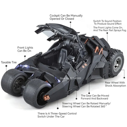 Batmobile 1:18 – Modèle Batman Dark Knight Alliage Son & Lumière