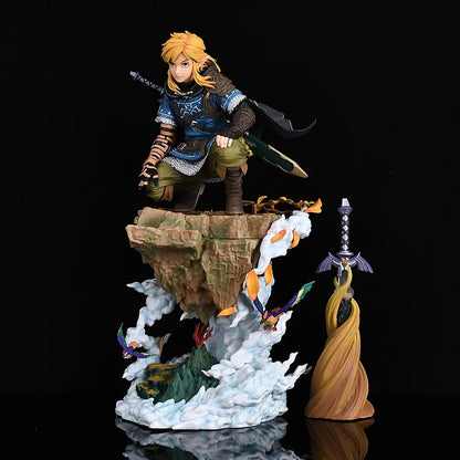 38CM the Legend of Zelda Figure Link Figures Statue Anime Periphery Model Dolls Desk Decoration Kids Toy New Year Gifts