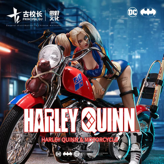 Dc Genuine Principal Gu Suicide Squad Harleen Quinzel Motorcycle Action Figure Model Tabletop Ornaments Collectible Boy Toy Gift