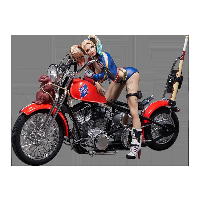 Dc Genuine Principal Gu Suicide Squad Harleen Quinzel Motorcycle Action Figure Model Tabletop Ornaments Collectible Boy Toy Gift