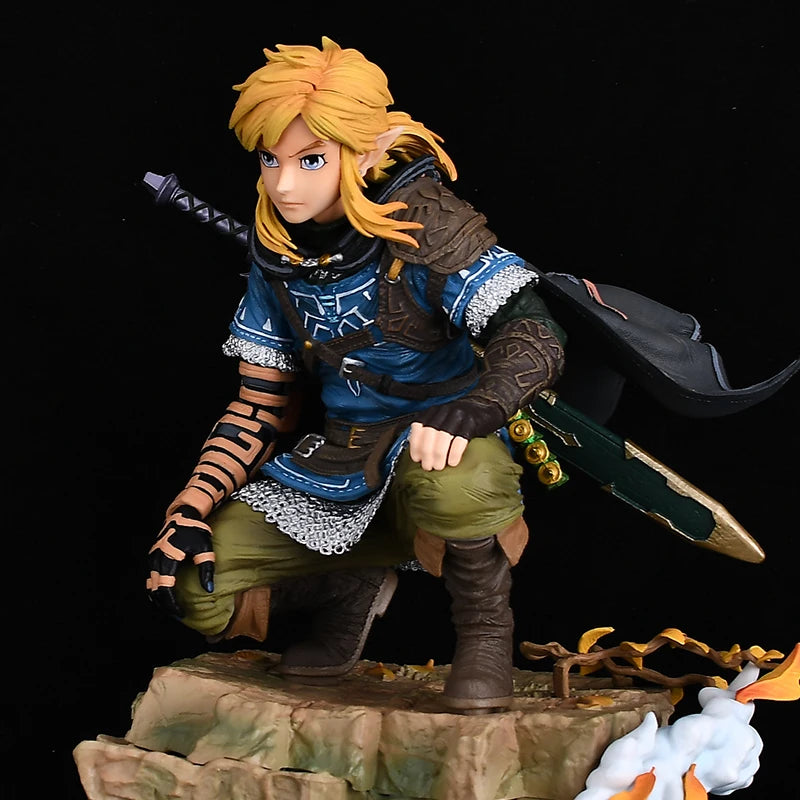 38CM the Legend of Zelda Figure Link Figures Statue Anime Periphery Model Dolls Desk Decoration Kids Toy New Year Gifts