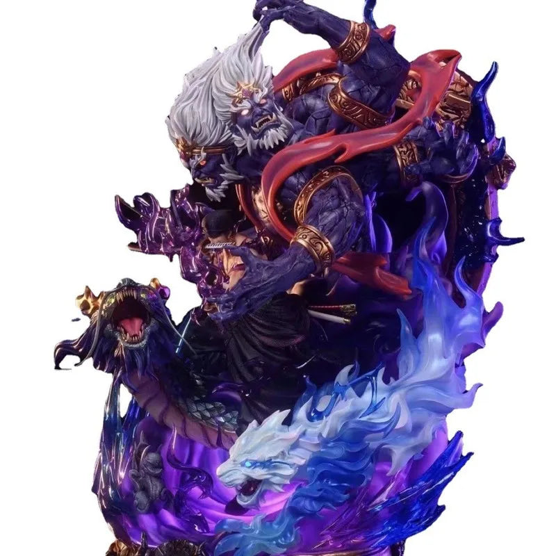 One Piece Anime Figure Lx Sauron Hand-Made King Hell Yan Mo Luo Luo Noah Model Statue Decoration Home Accessories Christmas Gift