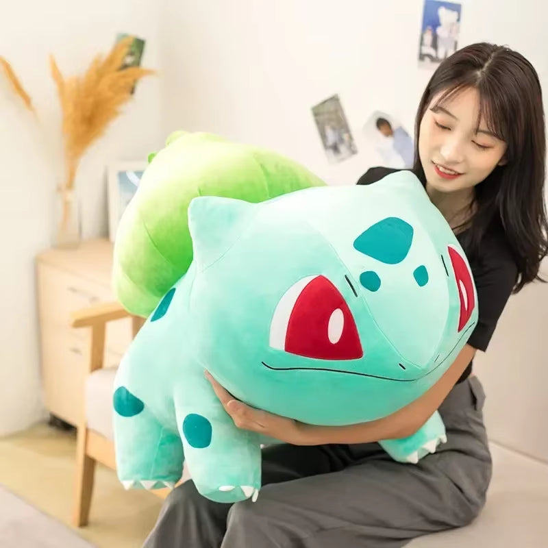 Anime Bulbasaur Stuffed Doll Toy Big Size Elf Pokemon Plush Kawaii Pikachu Doll Pillow Gifts for Children Christmas Baby Gift