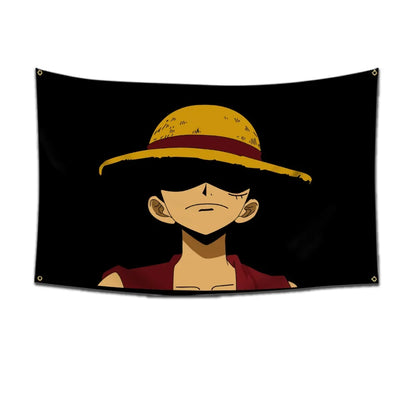 Anime One Piece Pirate Skull Flag Home Bedroom Wall Decor Banner Painting Luffy Straw Hat Pirates Flag Toys for Children Gift