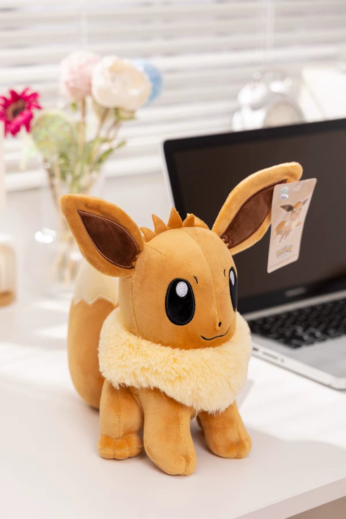 Pokemon Eevee Plush Toys Stuffed Animal Soft Flareon Doll for Kids Collection Adorably Anime Peripheral Room Decor Xmas Gifts