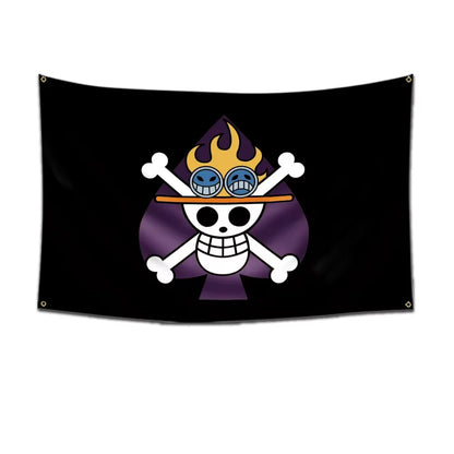 Anime One Piece Pirate Skull Flag Home Bedroom Wall Decor Banner Painting Luffy Straw Hat Pirates Flag Toys for Children Gift