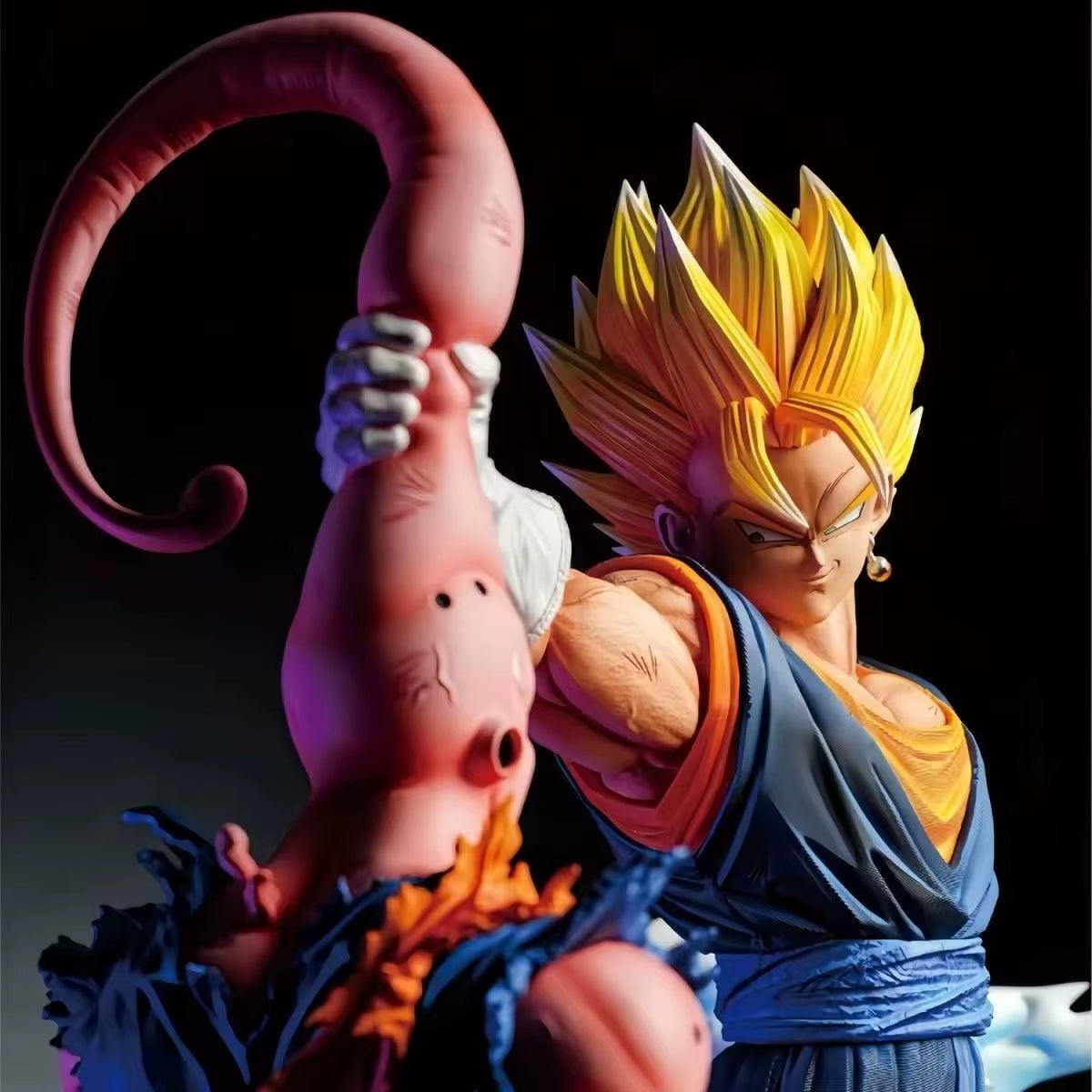 Anime Dragon Ball Z Vegito Vs Majin Buu Figure Replaceable Heads Super Saiyan Action Figures Gk Statue Collection Model Toy Gift