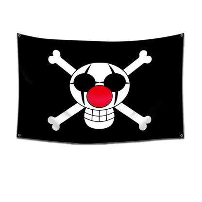 Anime One Piece Pirate Skull Flag Home Bedroom Wall Decor Banner Painting Luffy Straw Hat Pirates Flag Toys for Children Gift