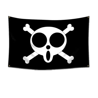 Anime One Piece Pirate Skull Flag Home Bedroom Wall Decor Banner Painting Luffy Straw Hat Pirates Flag Toys for Children Gift