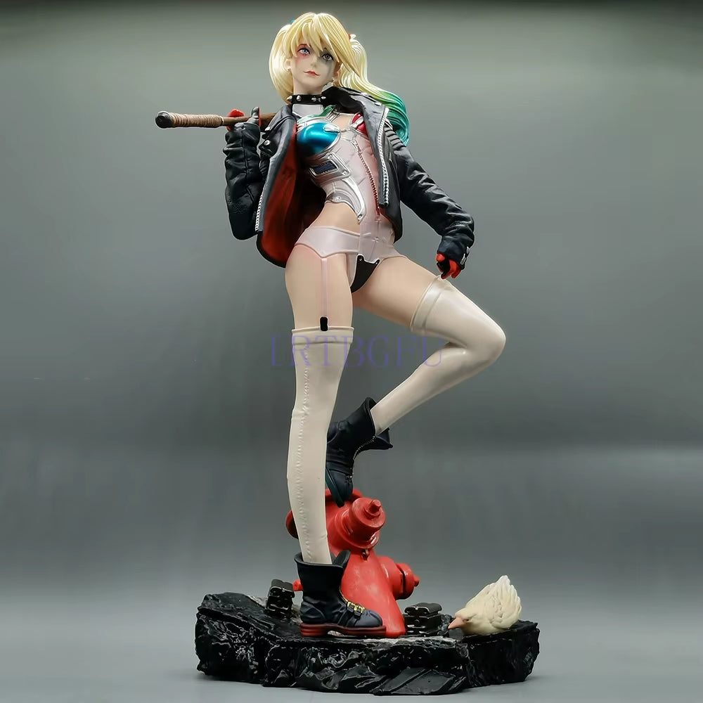 33Cm FANART GK Harley Quin Girls Toys Chinese Anime Figure PVC Game Action Figure Toy Game Collectible Model Doll