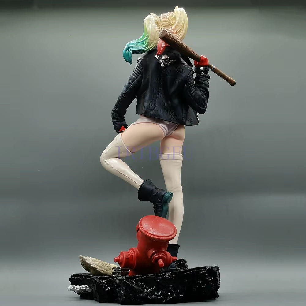 33Cm FANART GK Harley Quin Girls Toys Chinese Anime Figure PVC Game Action Figure Toy Game Collectible Model Doll