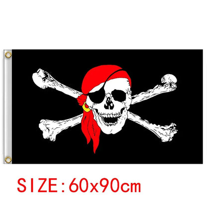 Anime One Piece Pirate Skull Flag Home Bedroom Wall Decor Banner Painting Luffy Straw Hat Pirates Flag Toys for Children Gift