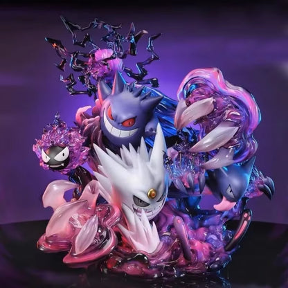 New 29Cm Pokémon Gengar Anime Figure Model Fantasy House Evolutionary Group Version Desktop Decoration Collection Gift Toys Kids