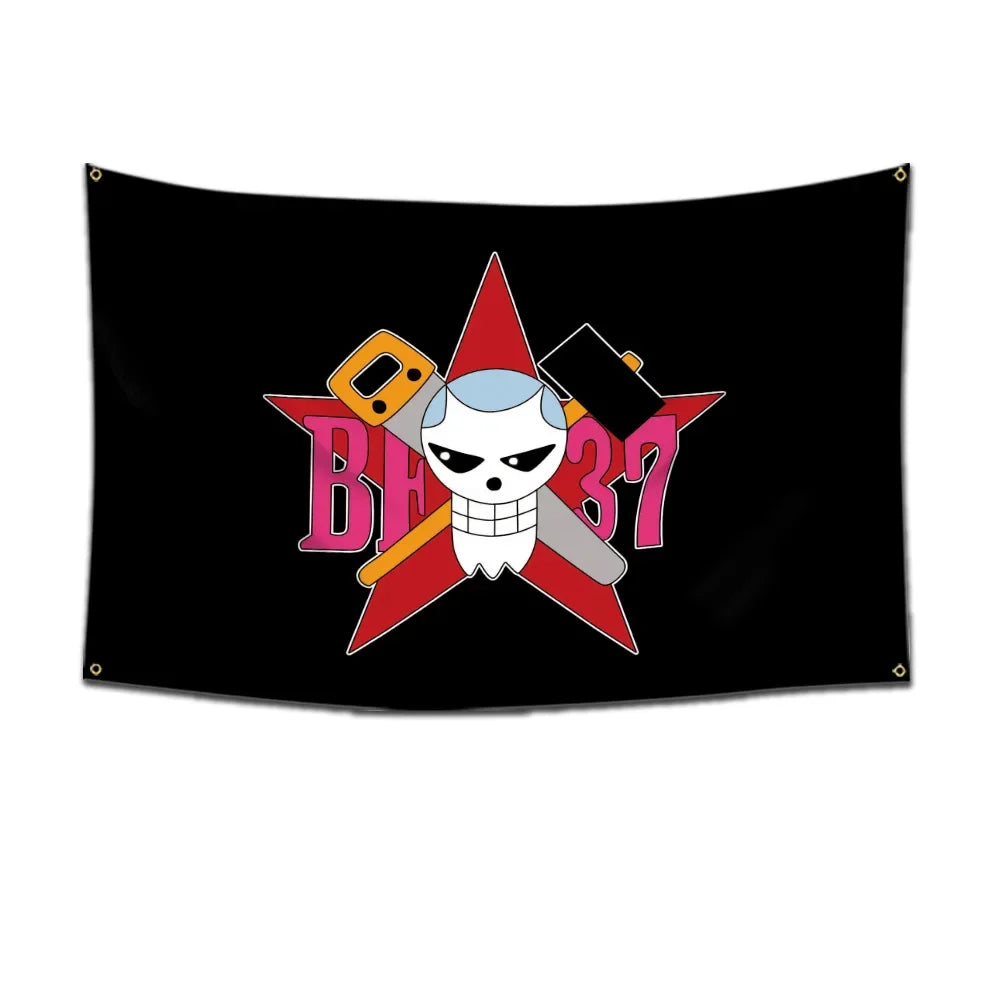 Anime One Piece Pirate Skull Flag Home Bedroom Wall Decor Banner Painting Luffy Straw Hat Pirates Flag Toys for Children Gift