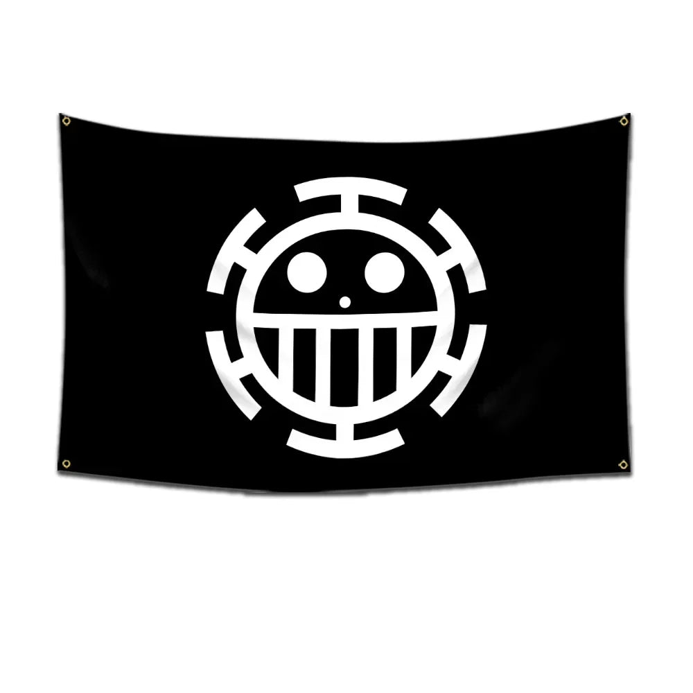 Anime One Piece Pirate Skull Flag Home Bedroom Wall Decor Banner Painting Luffy Straw Hat Pirates Flag Toys for Children Gift