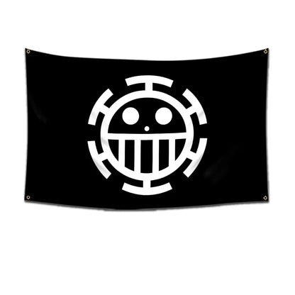 Anime One Piece Pirate Skull Flag Home Bedroom Wall Decor Banner Painting Luffy Straw Hat Pirates Flag Toys for Children Gift