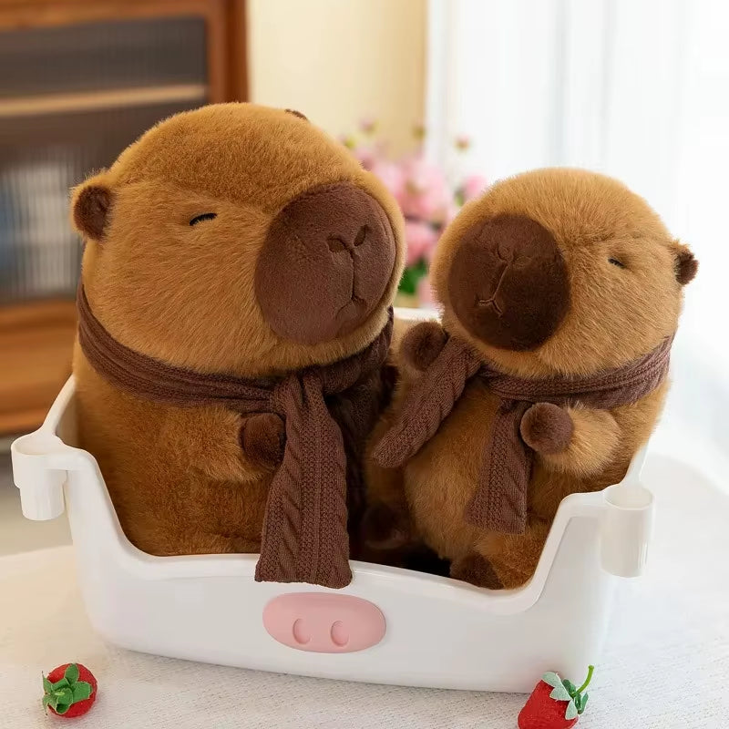 23Cm Capybara Plush Simulation Capibara Anime Fluffty Toy Cute Doll Stuffed Animals Soft Doll Plush Christmas Thanksgiving Gift