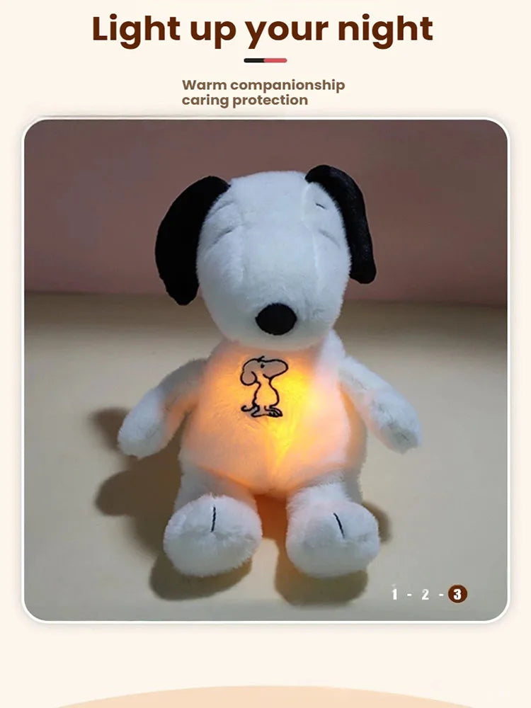 Peluche Snoopy bébé musicale lumineuse jouet sensoriel RetroVerse
