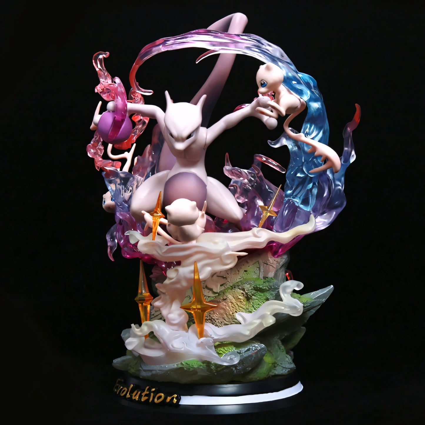 Figurine Pokémon Mewtwo Évolution – 28 cm – Statue PVC