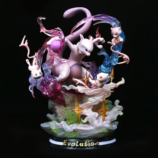 Figurine Pokémon Mewtwo Évolution – 28 cm – Statue PVC